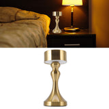 LED Table Lamp Rechargeable Battery Gold High Brightness Electroplating Drawing Process Impact Resistance Night Light B744 - Extra Image
