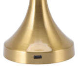 LED Table Lamp Rechargeable Battery Gold High Brightness Electroplating Drawing Process Impact Resistance Night Light B744 - Extra Image