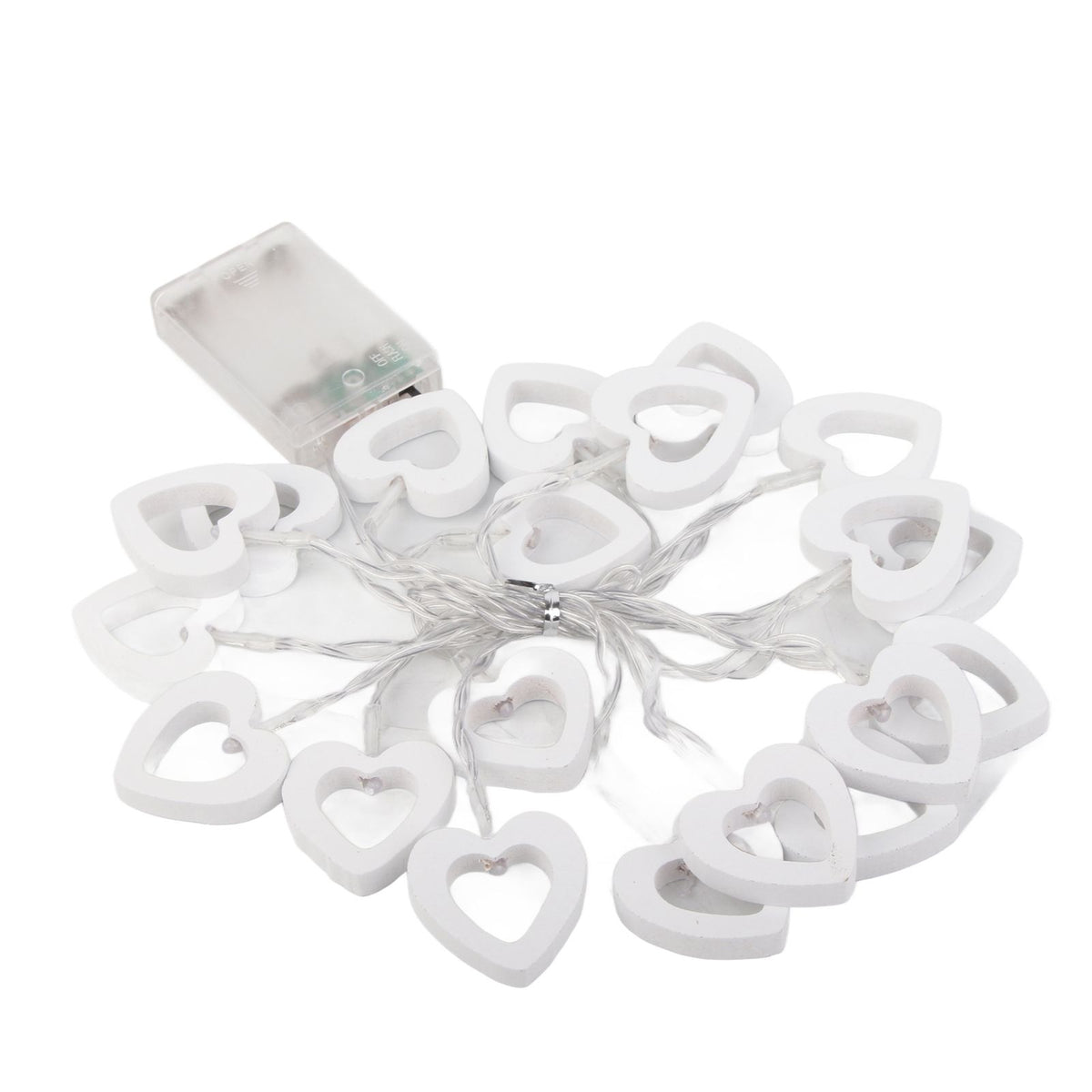 LED String Lights Heart Shaped Fairy String Lights Battery Powered for Garden Holiday Wedding Birthday Party 3 Meter 20LED