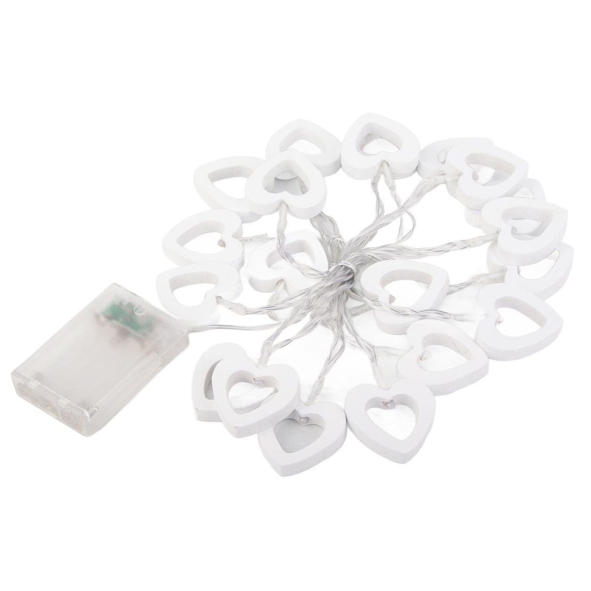 LED String Lights Heart Shaped Fairy String Lights Battery Powered for Garden Holiday Wedding Birthday Party 3 Meter 20LED