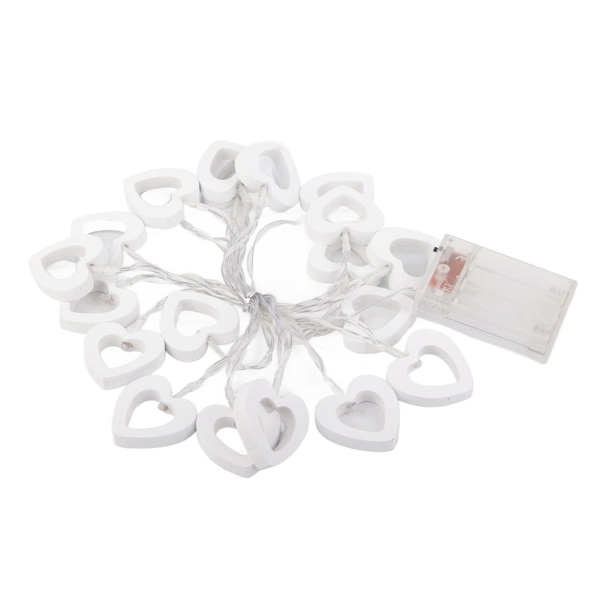 LED String Lights Heart Shaped Fairy String Lights Battery Powered for Garden Holiday Wedding Birthday Party 3 Meter 20LED