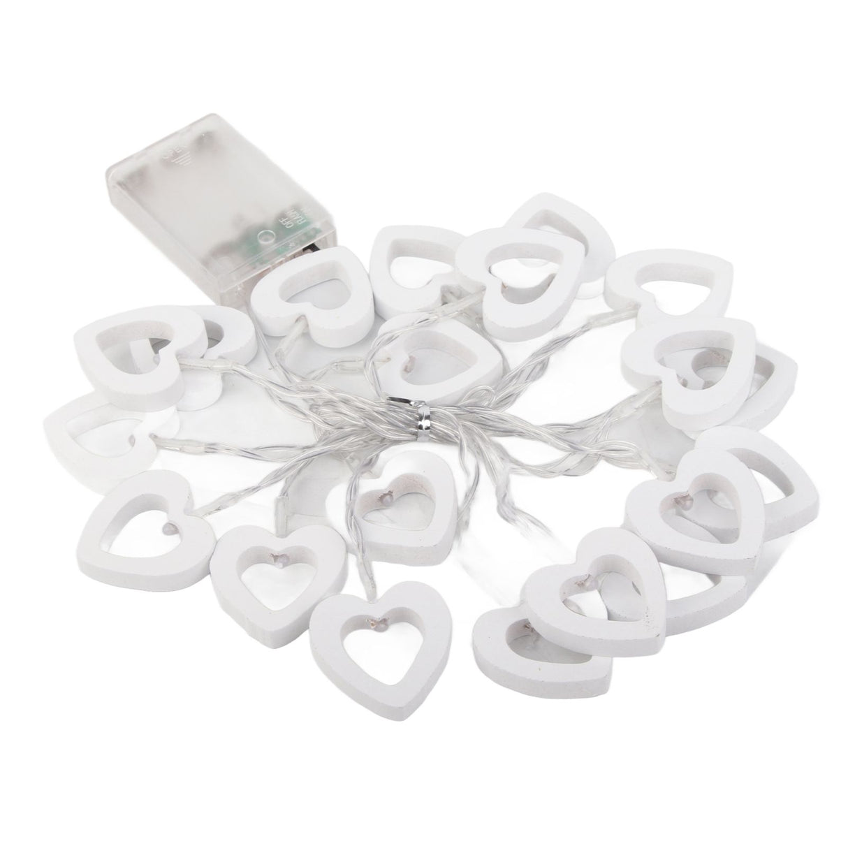 LED String Lights Heart Shaped Fairy String Lights Battery Powered for Garden Holiday Wedding Birthday Party 3 Meter 20LED
