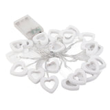 LED String Lights Heart Shaped Fairy String Lights Battery Powered for Garden Holiday Wedding Birthday Party 3 Meter 20LED