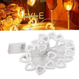 LED String Lights Heart Shaped Fairy String Lights Battery Powered for Garden Holiday Wedding Birthday Party 3 Meter 20LED