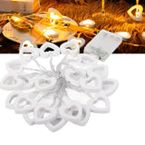 LED String Lights Heart Shaped Fairy String Lights Battery Powered for Garden Holiday Wedding Birthday Party 3 Meter 20LED