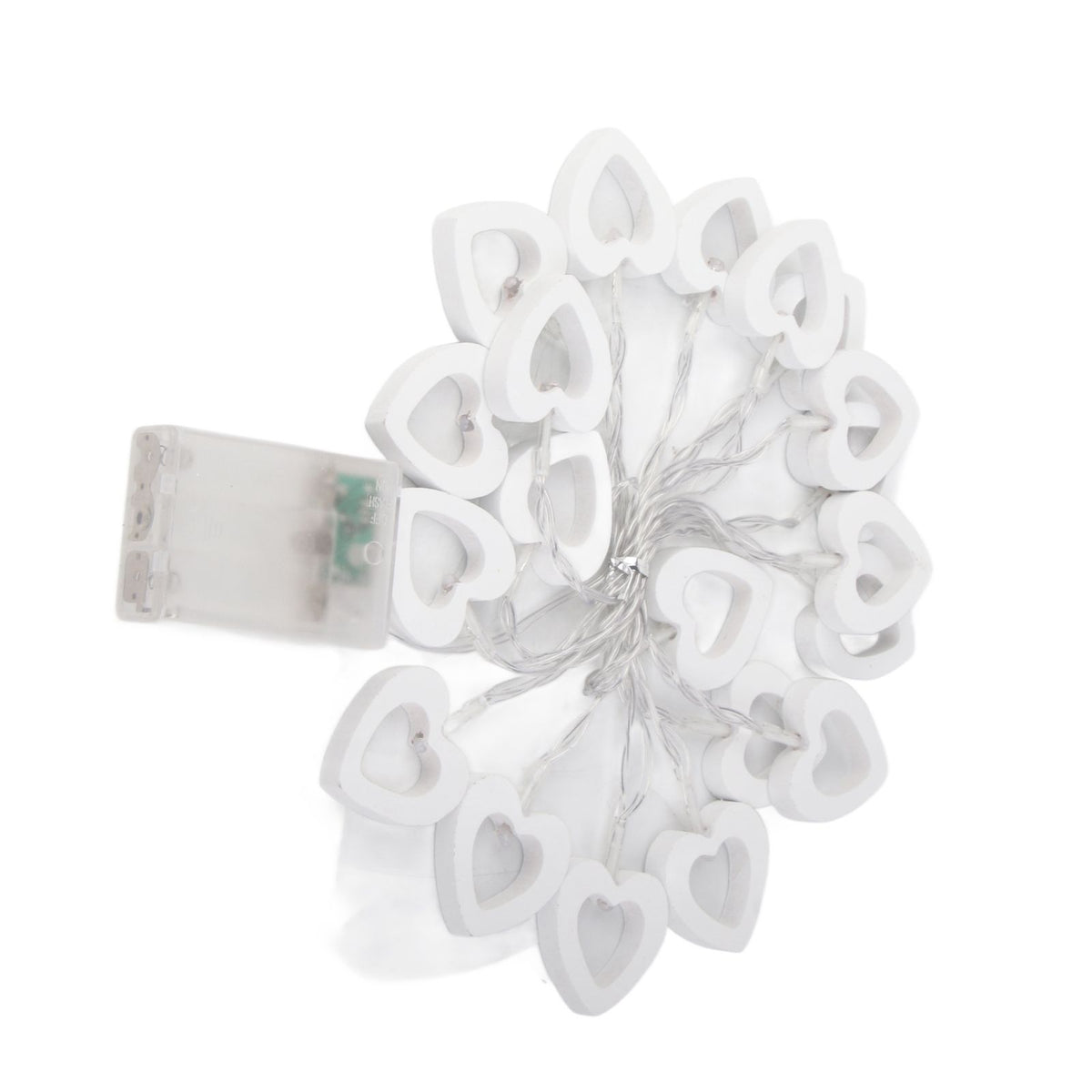 LED String Lights Heart Shaped Fairy String Lights Battery Powered for Garden Holiday Wedding Birthday Party 3 Meter 20LED