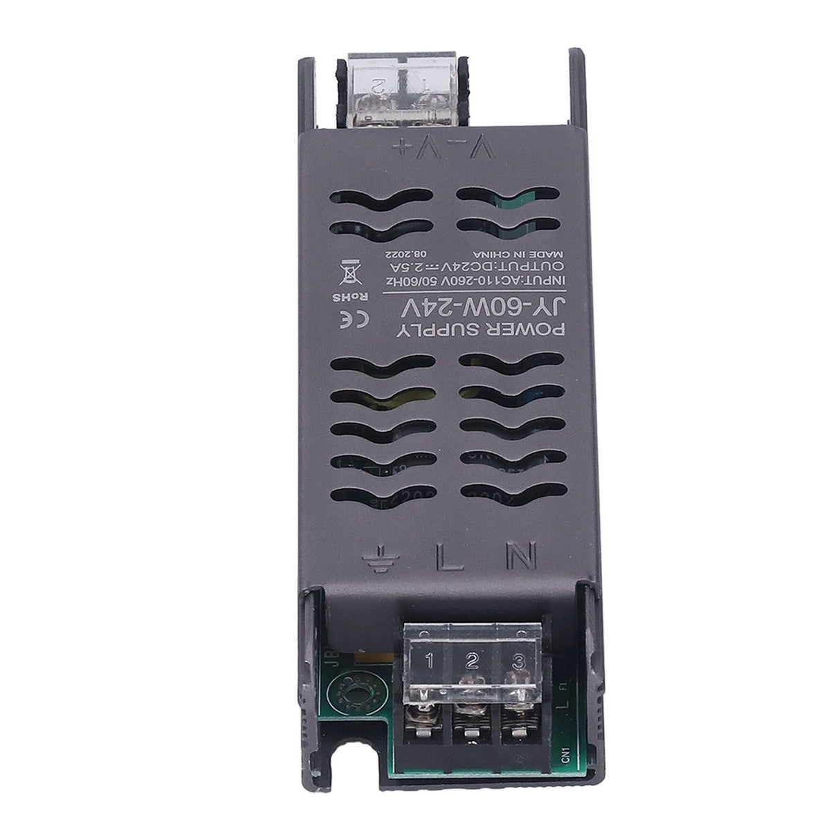 24V Power Supply 60W DC24V IP20 AC110 to 260V to 24V Copper Aluminum Alloy Hollow Design LED Transformer