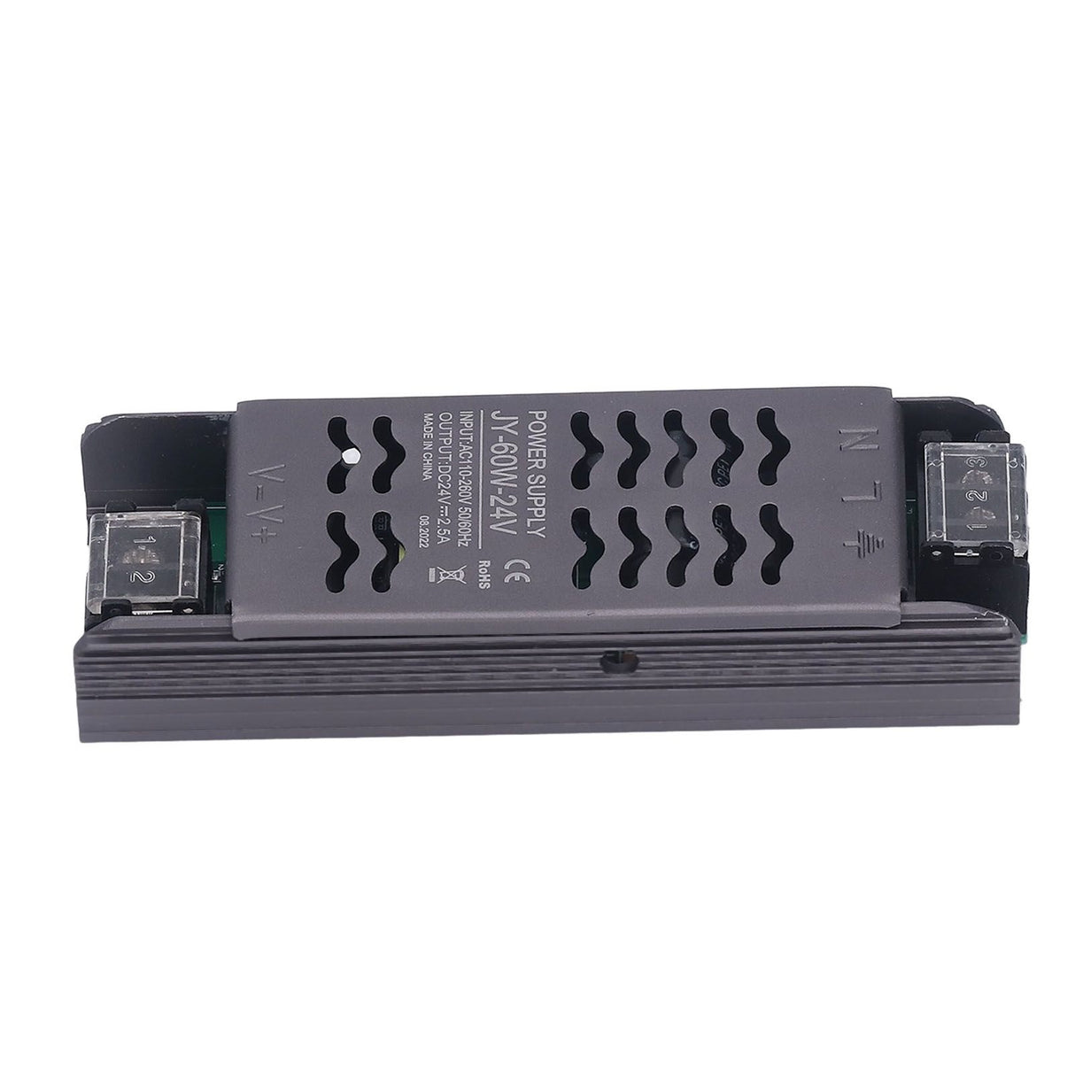 24V Power Supply 60W DC24V IP20 AC110 to 260V to 24V Copper Aluminum Alloy Hollow Design LED Transformer