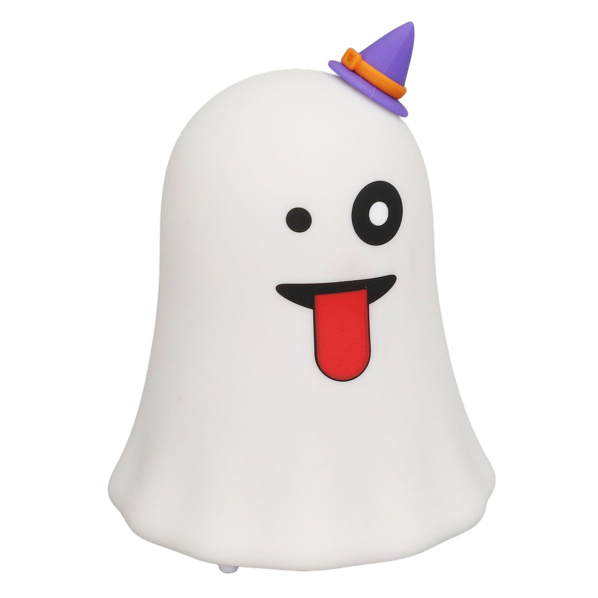 LED Cute Night Lamp Ghost Shaped 7 Colors Light USB Charging Silicone and ABS Bed Light for Kids Bedroom Halloween