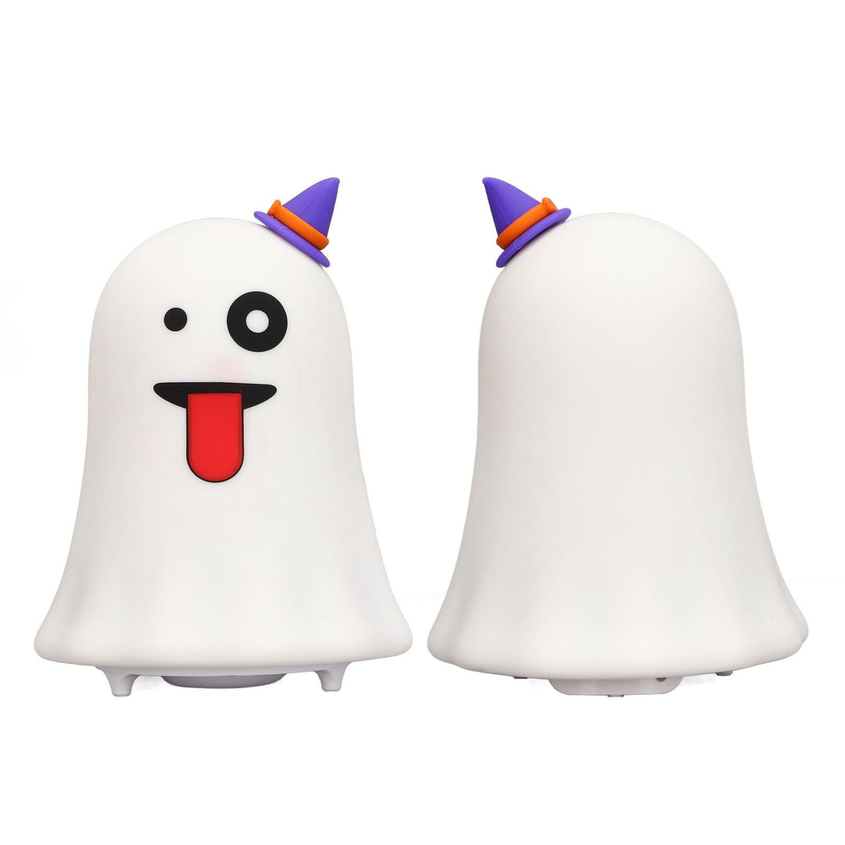 LED Cute Night Lamp Ghost Shaped 7 Colors Light USB Charging Silicone and ABS Bed Light for Kids Bedroom Halloween