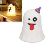 LED Cute Night Lamp Ghost Shaped 7 Colors Light USB Charging Silicone and ABS Bed Light for Kids Bedroom Halloween - Extra Image