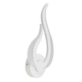 LED Wall Light Flame Shaped Simple Design Acrylic Aluminum Alloy Wall Sconce for Study Corridor Bedroom 85‑265V - Low Angle