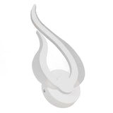 LED Wall Light Flame Shaped Simple Design Acrylic Aluminum Alloy Wall Sconce for Study Corridor Bedroom 85‑265V