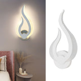 LED Wall Light Flame Shaped Simple Design Acrylic Aluminum Alloy Wall Sconce for Study Corridor Bedroom 85‑265V
