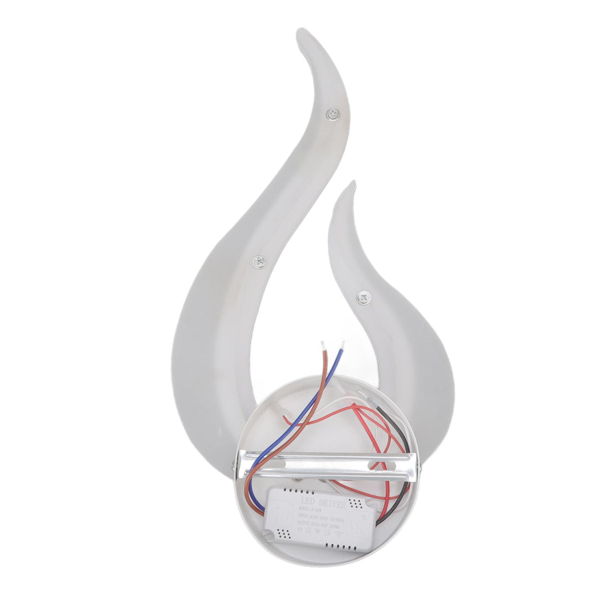 LED Wall Light Flame Shaped Simple Design Acrylic Aluminum Alloy Wall Sconce for Study Corridor Bedroom 85‑265V