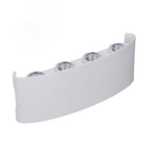 LED Wall Lamp Decorative White Housing White Lighting Indoor Wall Light for Hotel Garden Bedroom 90‑265V 8W