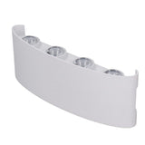 LED Wall Lamp Decorative White Housing White Lighting Indoor Wall Light for Hotel Garden Bedroom 90‑265V 8W