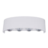 LED Wall Lamp Decorative White Housing White Lighting Indoor Wall Light for Hotel Garden Bedroom 90‑265V 8W