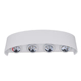 LED Wall Lamp Decorative White Housing White Lighting Indoor Wall Light for Hotel Garden Bedroom 90‑265V 8W