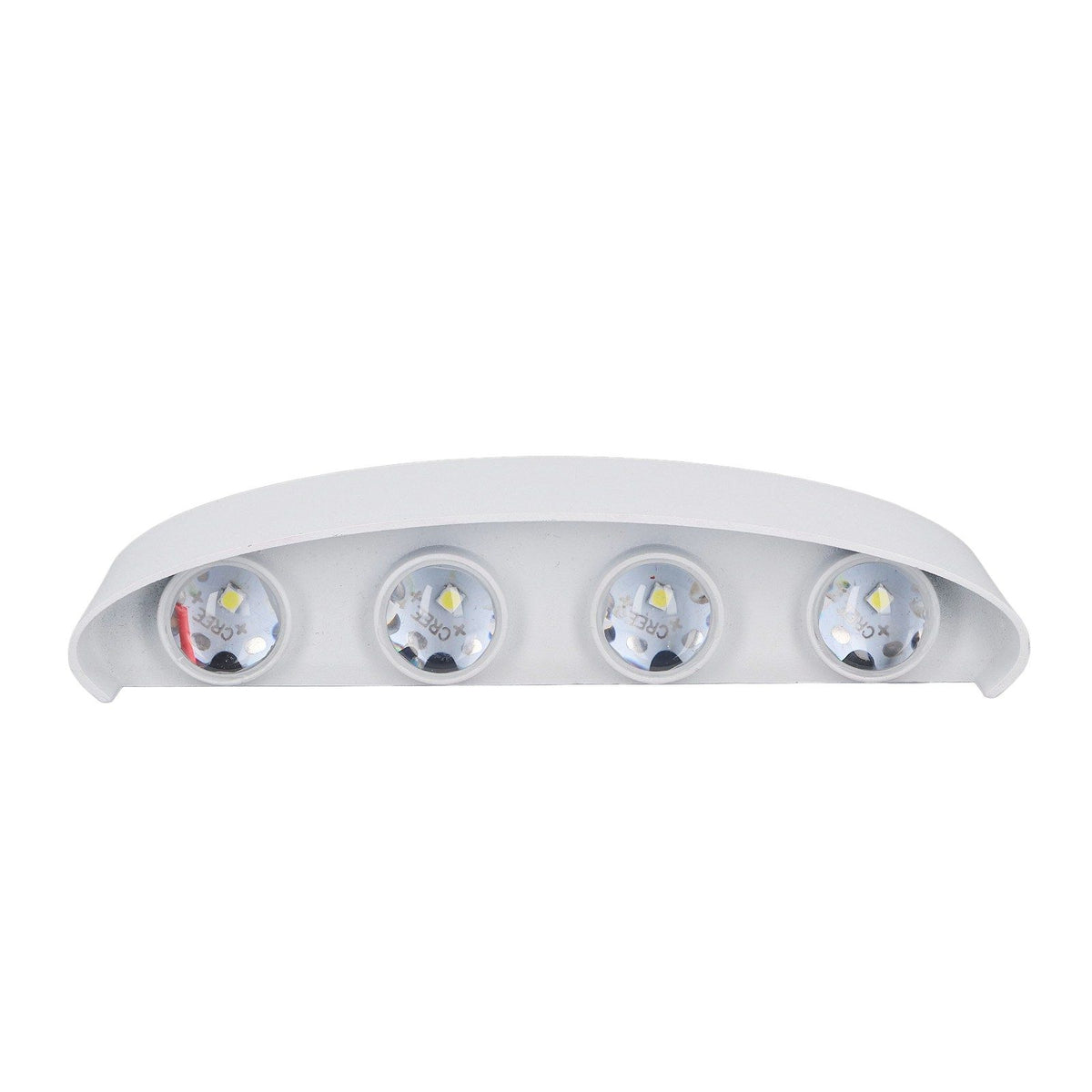 LED Wall Lamp Decorative White Housing White Lighting Indoor Wall Light for Hotel Garden Bedroom 90‑265V 8W