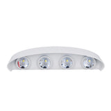 LED Wall Lamp Decorative White Housing White Lighting Indoor Wall Light for Hotel Garden Bedroom 90‑265V 8W