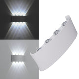 LED Wall Lamp Decorative White Housing White Lighting Indoor Wall Light for Hotel Garden Bedroom 90‑265V 8W - Extra Image