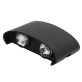 LED Wall Lamp Waterproof Modern Sconce Light Indoor Outdoor Decoration 90‑265V 4W Black Shell Warm Light - Side View