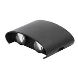 LED Wall Lamp Waterproof Modern Sconce Light Indoor Outdoor Decoration 90‑265V 4W Black Shell Warm Light - Rear View