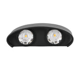 LED Wall Lamp Waterproof Modern Sconce Light Indoor Outdoor Decoration 90‑265V 4W Black Shell Warm Light - Low Angle