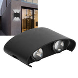 LED Wall Lamp Waterproof Modern Sconce Light Indoor Outdoor Decoration 90‑265V 4W Black Shell Warm Light - Extra Image