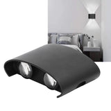 LED Wall Lamp Waterproof Modern Sconce Light Indoor Outdoor Decoration 90‑265V 4W Black Shell Warm Light - Extra Image