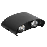LED Wall Lamp Waterproof Modern Sconce Light Indoor Outdoor Decoration 90‑265V 4W Black Shell White Light
