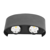 LED Wall Lamp Waterproof Modern Sconce Light Indoor Outdoor Decoration 90‑265V 4W Black Shell White Light