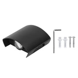 LED Wall Light Waterproof Decorative Aluminum Alloy Black Wall Sconce Lamp for Outdoor 110‑265V Warm Light