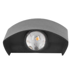 LED Wall Light Waterproof Decorative Aluminum Alloy Black Wall Sconce Lamp for Outdoor 110‑265V Warm Light