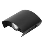 LED Wall Light Waterproof Decorative Aluminum Alloy Black Wall Sconce Lamp for Outdoor 110‑265V Warm Light