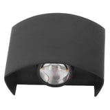 LED Wall Light Waterproof Decorative Aluminum Alloy Black Wall Sconce Lamp for Outdoor 110‑265V Warm Light - Close-Up Angle