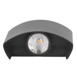 LED Wall Light Waterproof Decorative Aluminum Alloy Black Wall Sconce Lamp for Outdoor 110‑265V White Light