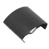 LED Wall Light Waterproof Decorative Aluminum Alloy Black Wall Sconce Lamp for Outdoor 110‑265V White Light - 45-Degree Angle