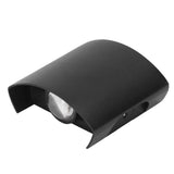 LED Wall Light Waterproof Decorative Aluminum Alloy Black Wall Sconce Lamp for Outdoor 110‑265V White Light
