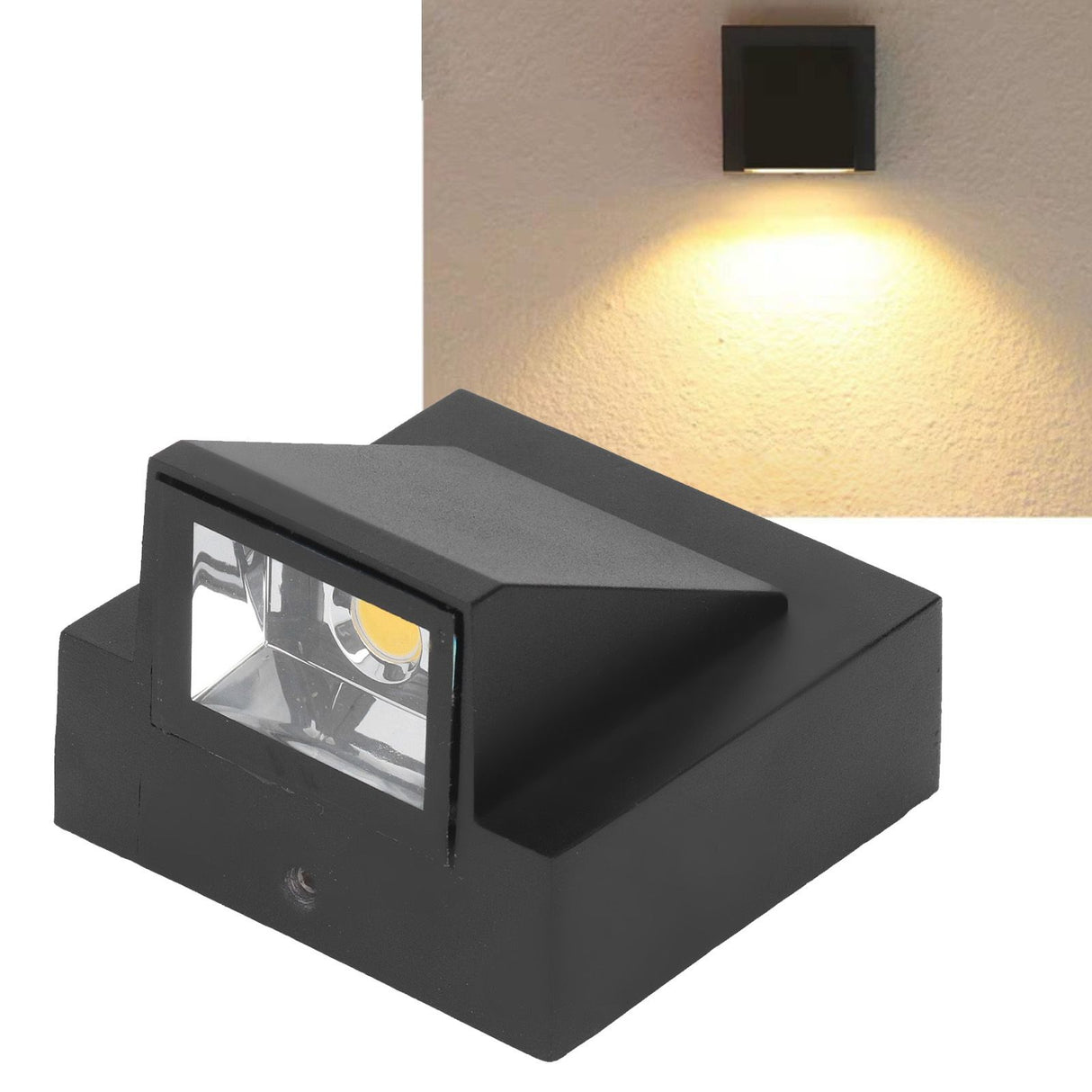 Wall Lamp IP67 Waterproof LED Decorative Light 90‑265V Outdoor Decor for Garden Patio Warm Light