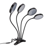 60W 4 Head LED Plant Growing Lights USB Power Supply Clip On Grow Lamp with 5 Dimmable Light Modes for Indoor Plants