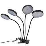 60W 4 Head LED Plant Growing Lights USB Power Supply Clip On Grow Lamp with 5 Dimmable Light Modes for Indoor Plants