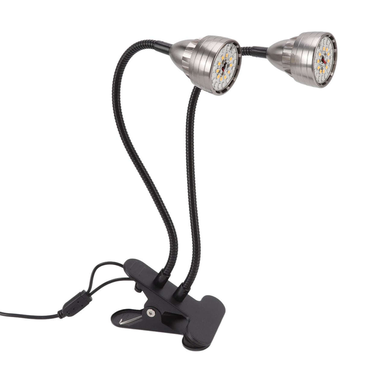 LED Plant Grow Lights Double Head Succulents Grow Fill Light USB Powered Growing Lamp with Clip
