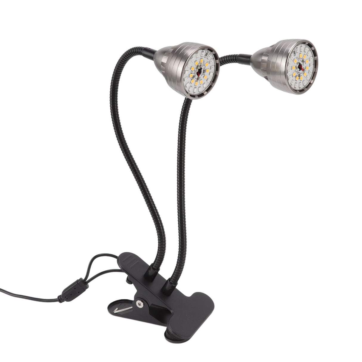 LED Plant Grow Lights Double Head Succulents Grow Fill Light USB Powered Growing Lamp with Clip