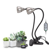 LED Plant Grow Lights Double Head Succulents Grow Fill Light USB Powered Growing Lamp with Clip
