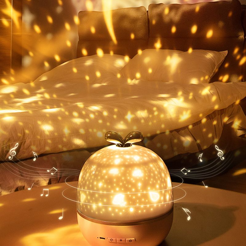 Star Projector Light Rechargeable Rotatable Cute Bow Bedroom Night Light for Children Kids Rechargeable