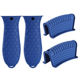 4PCS Silicone Hot Handle Holder and Silicone Auxiliary Handle Holder Iron Pan Handle Covers Pot Holder Handle Kitchen Gadget