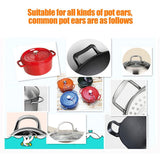 4PCS Silicone Hot Handle Holder and Silicone Auxiliary Handle Holder Iron Pan Handle Covers Pot Holder Handle Kitchen Gadget