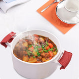 4PCS Silicone Hot Handle Holder and Silicone Auxiliary Handle Holder Iron Pan Handle Covers Pot Holder Handle Kitchen Gadget